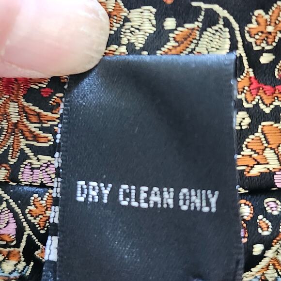 WDNY Jacquard Floral Dress Trench Coat and Pencil Skirt Shiny Metallic Size 10 - Picture 6 of 10